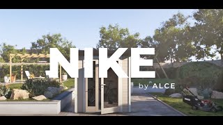 ALCE Casetta in Legno Nike 200x200 cm con Porta Doppia Asimmetrica