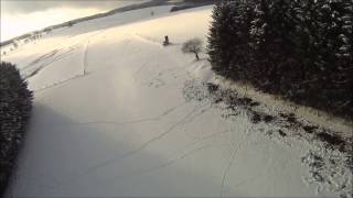 preview picture of video 'HD CAM - Flying above the snowy Fagnes (Belgium) with James DD - 9 Feb 13.'