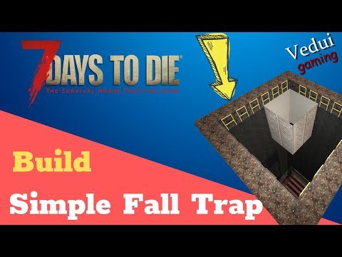 7 Days to Die Build Simple Fall Trap with Turrets and Electric Fences! @Vedui42 Video