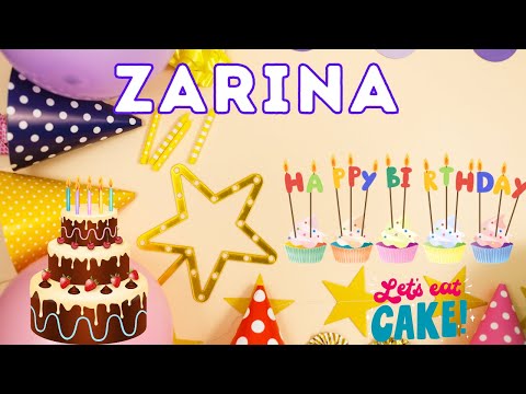 Happy Birthday Zarina, Birthday of Zarina, Best Birthday Wishes, hbd