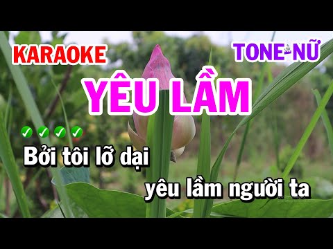 Karaoke Yêu Lầm Tone Nữ Nhạc Sống Rumba