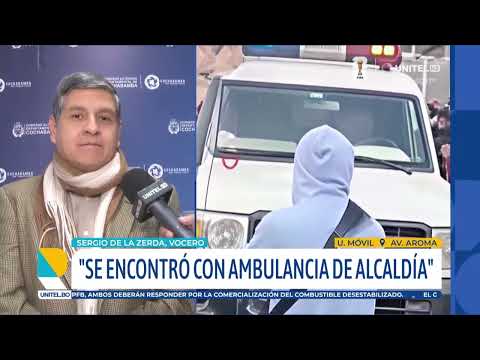Gobernación admitió que Loza uso una ambulancia para llegar a Villa Tunari