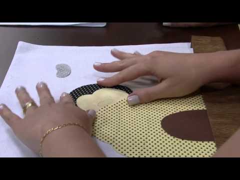 Mulher.com 31/10/2014 - Pano prato abelhinha 3d pintura por Priscila Muller Parte 1