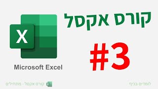 קורס אקסל למתחילים | שיעור עיצוב מספר