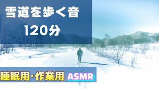 【2時間】極上の雪のホワイトノイズ。『サクッサクッ』ASMRで深い睡眠・集中力を [作業用/勉強用BGM]