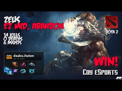 Dota 2 | Zeus Mid (14K/0D/6A) | Full Game (v7.26c)