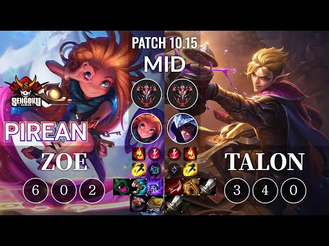 SG Pirean Zoe vs Talon Mid - KR Patch 10.15