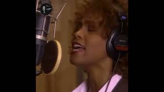 Whitney Houston singing "Lover for Life" in the studio