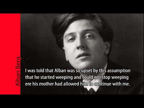 Voice Recording: Arnold Schönberg on Alban Berg