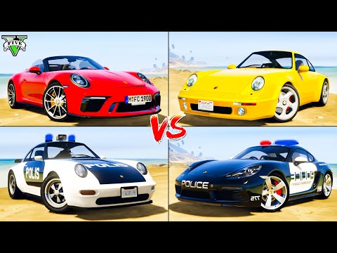 Porsche 911 vs Pfister Comet vs Police Porsche vs Police Pfister - GTA 5 Car Mods Which is best?