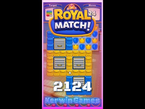 Royal Match Level 2124 - No Boosters Gameplay