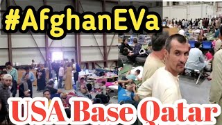AfgEvac in a hanger with just WC inside really bad mngmt by the USA military in AL Rayyan base Qatar