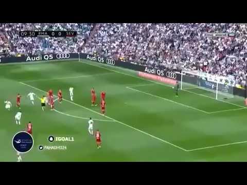 Nacho free kick goal vs sevilla 2017