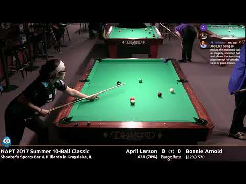 April Larson vs Bonnie Arnold - NAPT 2017 Summer 10-Ball Classic