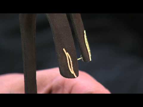 14K Gold Diamond Cut Double Scroll Ear Climbers with Antonella Nester