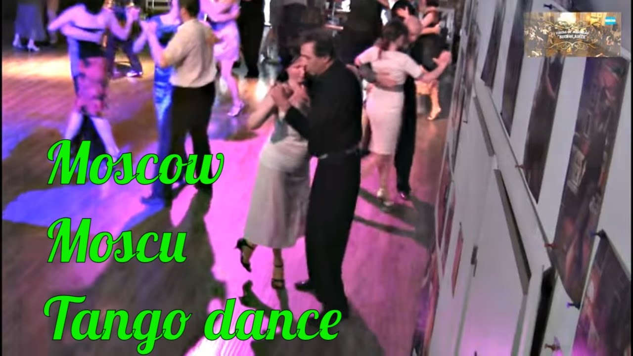 Galina Borovik y Carlos Neuman milongueando tango en Planetango, Moscú, Rusia