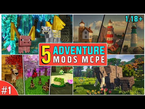 Top 5 Best Adventure Mods For Minecraft PE || Mods For MCPE 1.18+ || UG Adventure ||