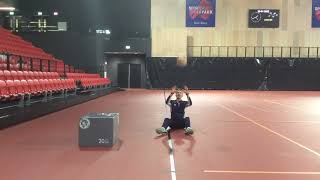 Explosieve sit-up met gooien