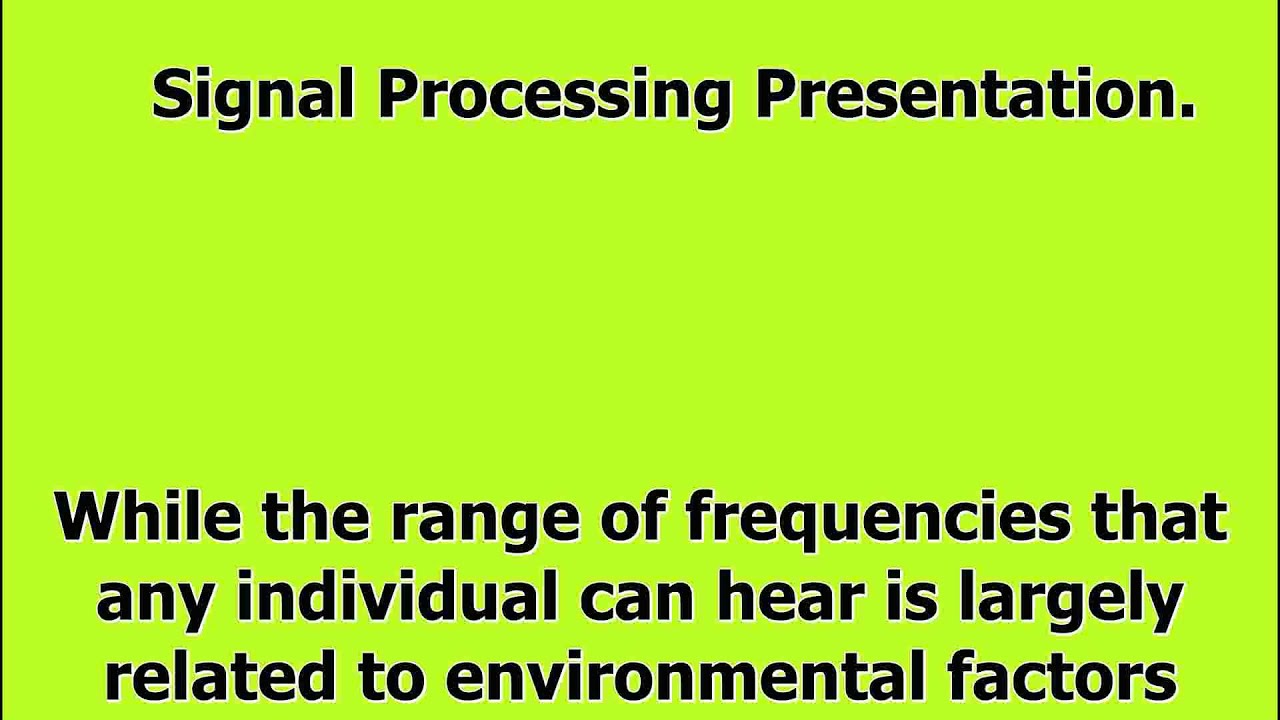 Audio signal processing.