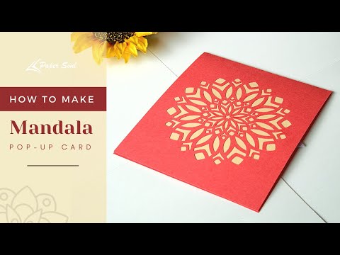 How to make a Mandala pop-up card |  Mandalda spinning pop up card | Paper Soul Craft