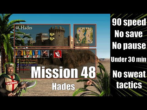 Stronghold Crusader HD -  Mission 48 - Hades [90 speed, no pause, no save]