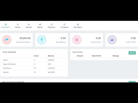 Recharge and money transfer portal demo
