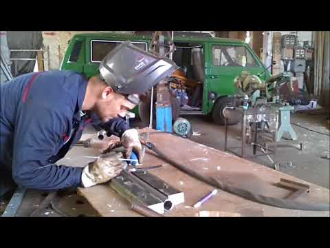 WIG Schweißen Wie ich einen kleinen Handlauf baue. 4 Stufen Terrassen abgang.