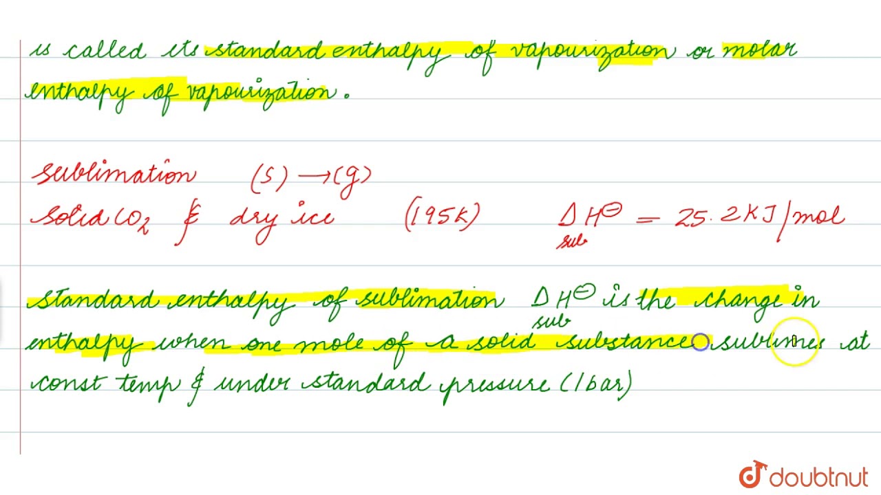 ENTHALPY CHANGES DURING PHASE TRANSFORMATIONS