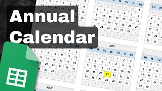 How to Make a Yearly Calendar in Google Sheets