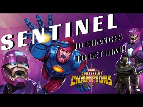 SENTINEL (ADAPTIVE) CRYSTAL OPENING x10!!! (MARVEL: Contest of Champions)