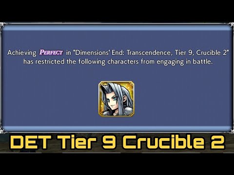 [DFFOO GL] Dimensions End Transcendence Tier 9: Crucible 2 - Sephiroth solo, C90 and Burst+ showcase