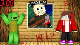 ⁣JJ and Mikey HIDE From Scary JASON.EXE at Night Friday the 13th in Minecraft Challenge Maizen