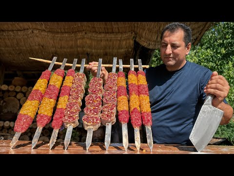 Authentic Eastern Kebab Grilled in the Mountains of Azerbaijan! π₯