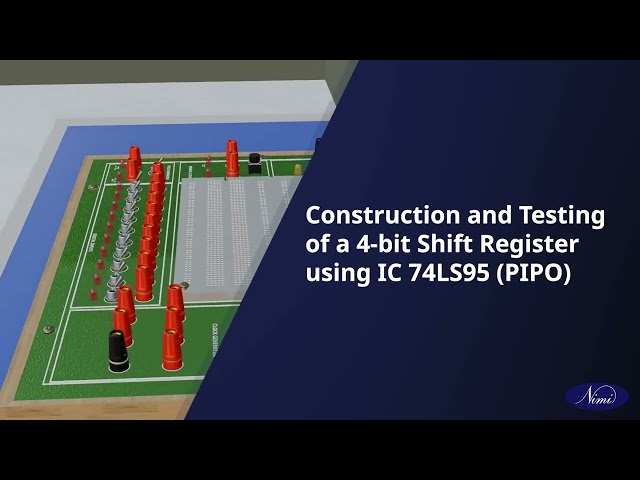 Construct and test four bit PIPO register
