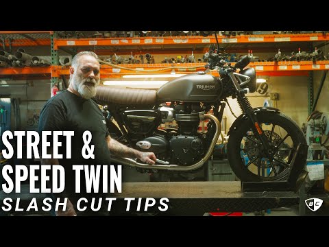 How to Install Slash Cut Tips for Speed Twin 900  | British Customs