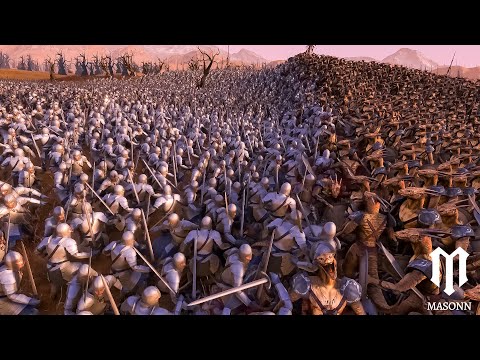 17.000 Lizardman Swords vs 16.000 Soldier of Gondor- Ultimate Epic Battle Simulator 2- UEBS 2