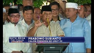 VIDEO Deklarasi Kemenangan Prabowo: Hasil Real Count Kita Menang 62 Persen