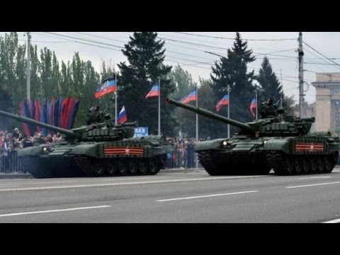Parade of Russian Tanks in Occupied Donetsk. 9 May 2017.