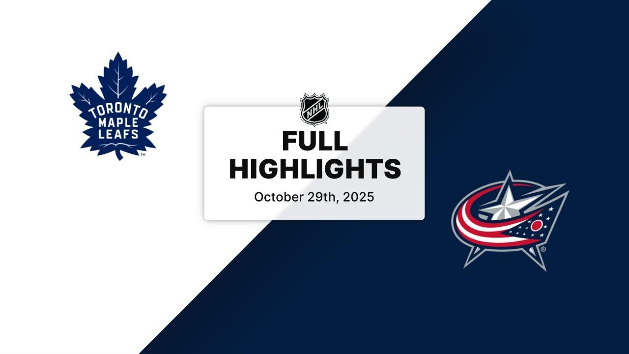 NHL Highlights | Maple Leafs vs. Blue Jackets | October 29, 2025
