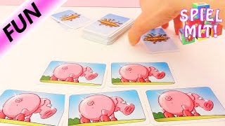Drecksau - Kartenspiel mit Schweinen - Vorsicht, der Bauer will die Säue putzen und waschen