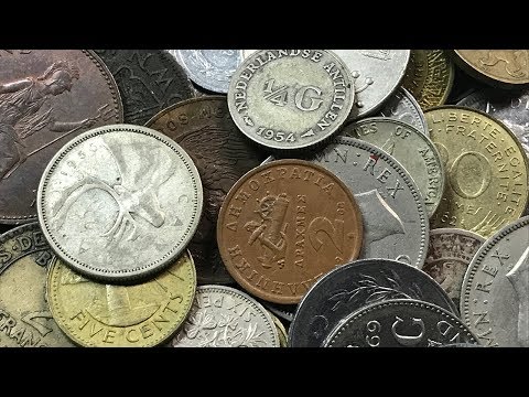 TWO SILVER & 1800s FOUND World Coin Lot Bag Searching - Bag #15