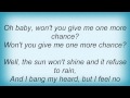 Eric Clapton - One More Chance Lyrics
