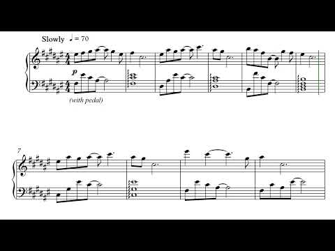 PianoSibeliusTranscription - Minecraft - KEY (sheet music)