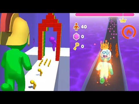 Color Run Stickman 3D (vs) Giant Rush || Game Compare All Levels || Android iOS Gameplay