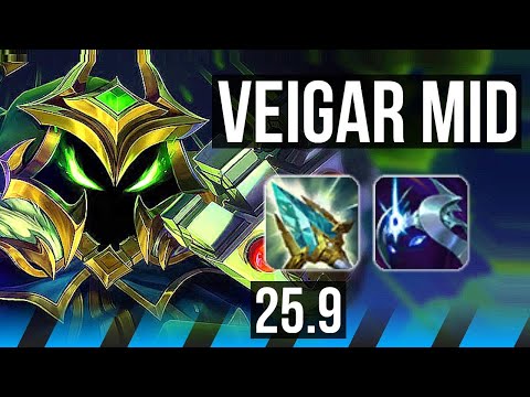 VEIGAR vs KENNEN (MID) | 9/2/7, Dominating | EUW Master | 25.9