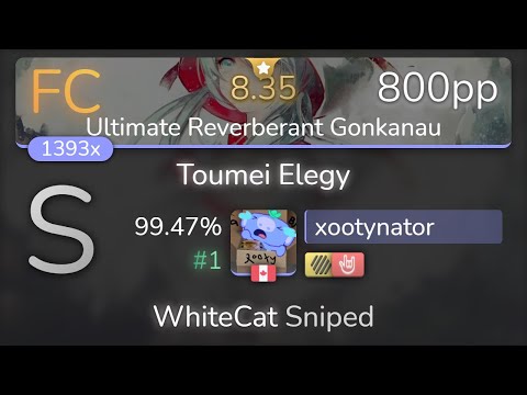 [8.35⭐] xootynator | Konuko - Toumei Elegy [Ultimate Reverberant Gonkanau]+HDHR 99.47% {#1 800pp FC}