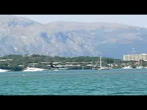 CorfuTimes - Airsealines Seaplane (hydroplane) takes off at marina Gouvia Corfu Greece