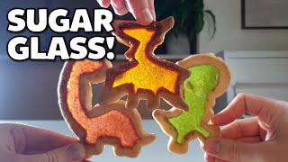 Dinosaur Cookies made from Sugar Glass!