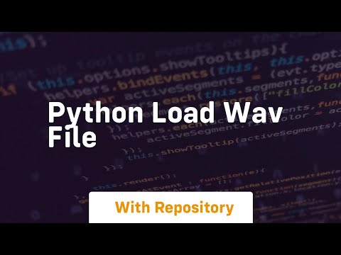 Python Load Wav File