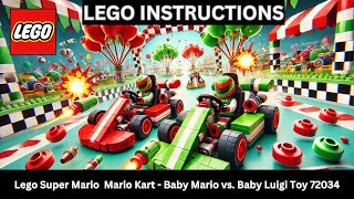 LEGO INSTRUCTIONS: Build the EXCITING Baby Mario vs. Baby Luigi Mario Kart 72034 – Race and Battle!
